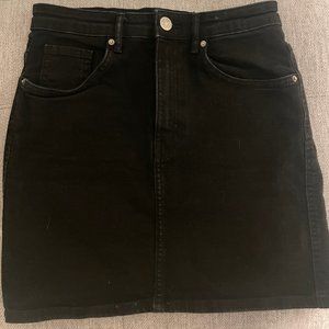 Zara Black Denim Mini Skirt